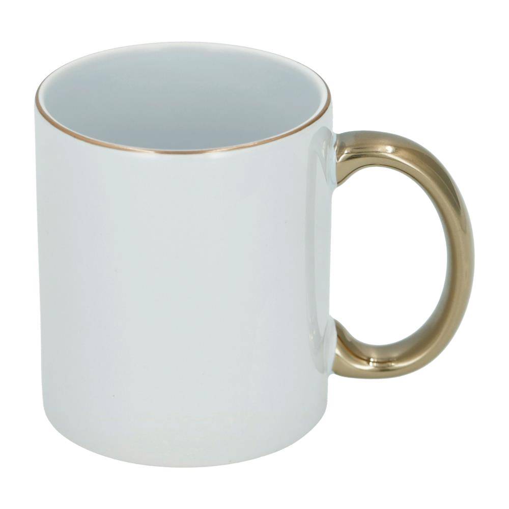 Mok gouden rand en oor 11oz
